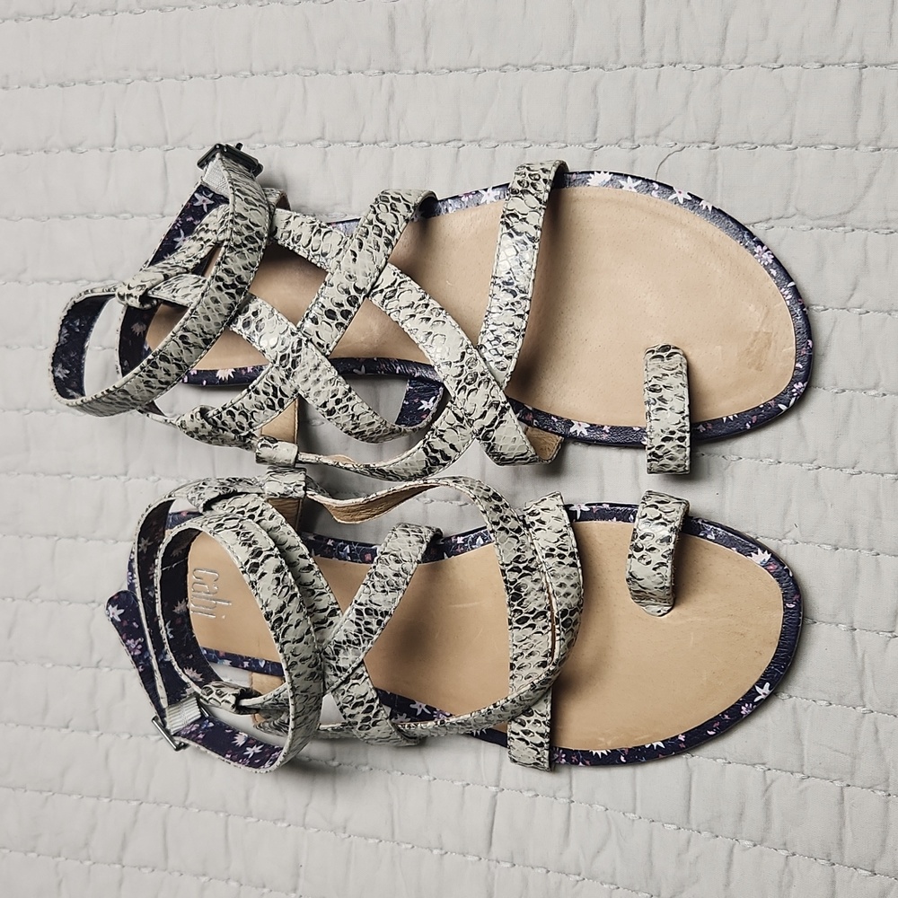 CAbi Snakeskin Gladiator Sandals
